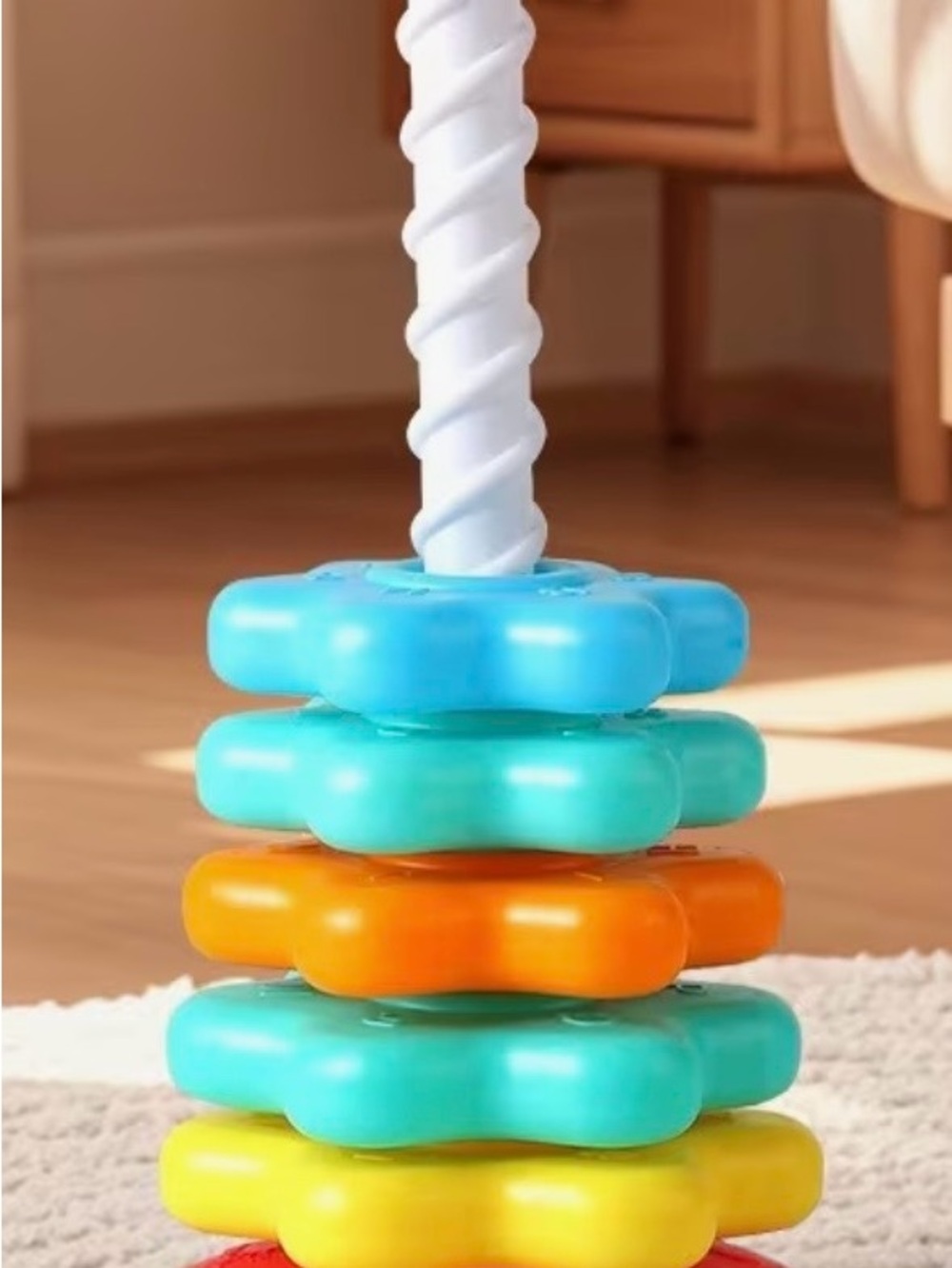 Stacking Flower Rings Toy - Multicolor - Picture 2 of 3